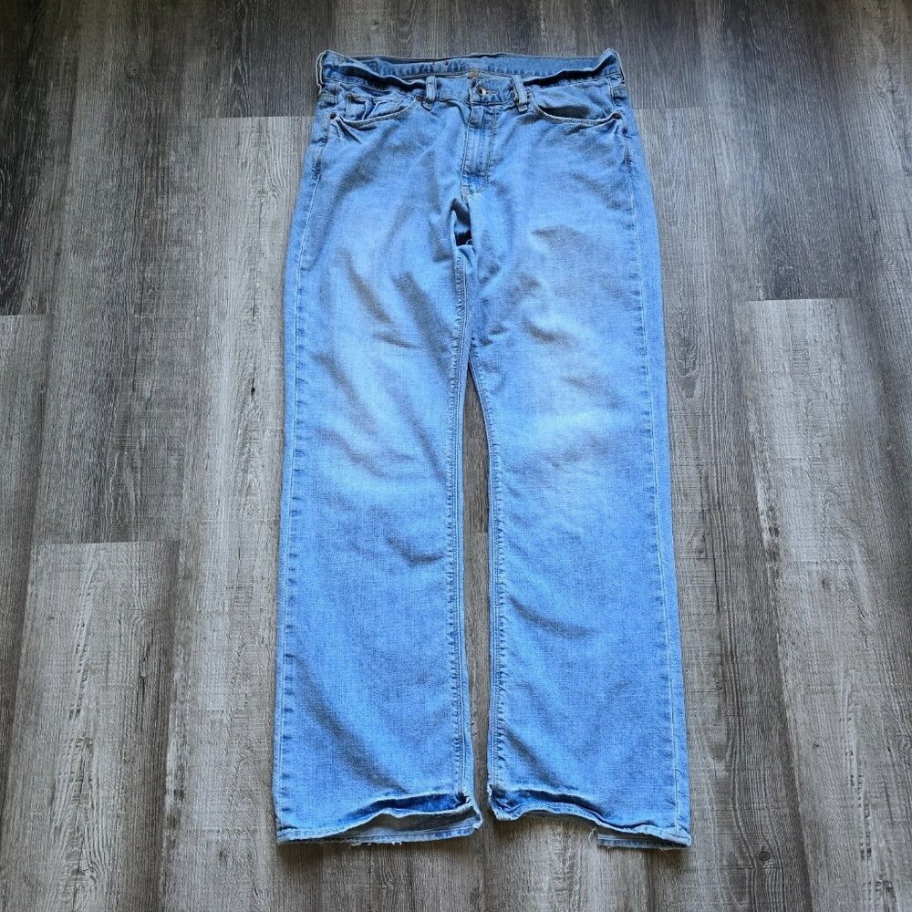 X2 Jeans Mens 34x31 Straight Leg Distressed Y2K Skater Grunge Light Wash Denim
